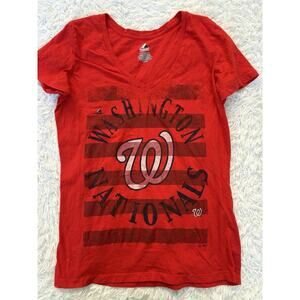 Majestic Washington Nationals Women’s XL Red Tee. Runs Small
